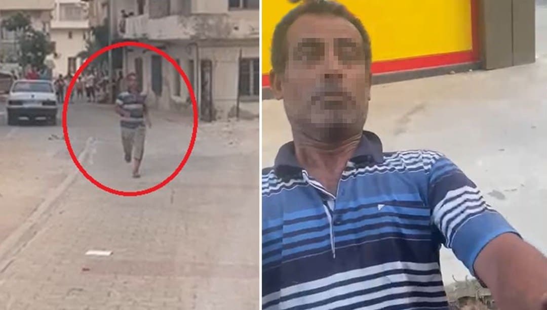 Ambulansın camına kafa attı